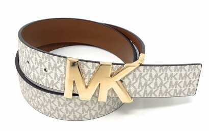 Michael Kors Signature Reversible Buckle Belt - Front View