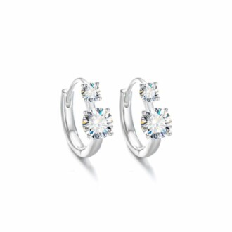 1.2 Carat Diamond Huggie Earrings